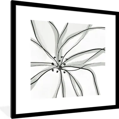Produktbild von MuchoWow® Gerahmtes Poster Blumen - Abstrakt - Design 40x40 cm - Poster mit Schwarzem Bilderrahmen Wandposter Rahmen Foto Bilder - Poster - Plakat im Rahmen