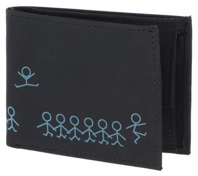 Immagine prodotto di oxmox portafoglio New Cryptan RFID Protect Pocketbörse Jumping Jack 2.0 Print Cyan Black nero