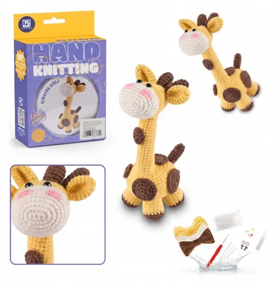 Produktbild von Häkelset für Kinder Anfänger DIY Häkeln Lernen Amigurumi Set Giraffe Bastelset