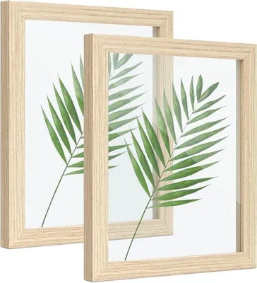 Image de Cadre pour fleurs en bois de chêne - 10 x 8 cm