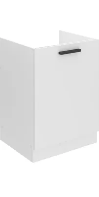 Produktbild von Belini Unterschrank Küche, Spülenunterschrank 60 cm Breite. SDZ Küchenunterschrank ohne Arbeitsplatte. Spülenschrank mit 1 Tür, Weiß matt