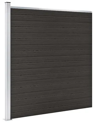 Produktbild von vidaXL Zaunelement WPC 175x186 cm Schwarz