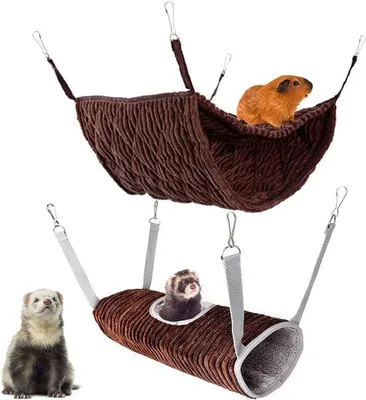 Immagine prodotto di Piccola amaca per animali con tunnel e nascondiglio, color caffè