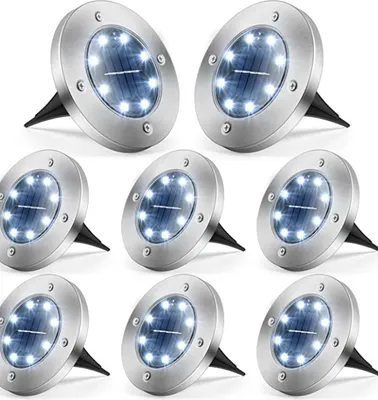 Obrázek produktu pro 8 ks solárních zemních světel Venkovní vodotěsné LED zemní světla pro terasu Trávník Dvůr Krajina Cesta Chodník