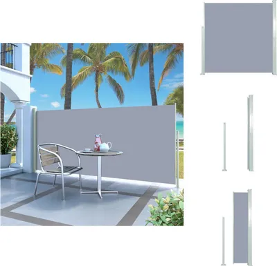 Produktbild von vidaXL Ausziehbare Seitenmarkise 140x300 cm Grau - Sonnenschirme & Sonnenschutze
