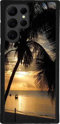 Produktbild von TPU Silikon Hülle für Samsung Galaxy S25 ULTRA Handy Cover Case Schutzhülle Handyhülle Bumper MOTIV 262 Palme Meer Himmel
