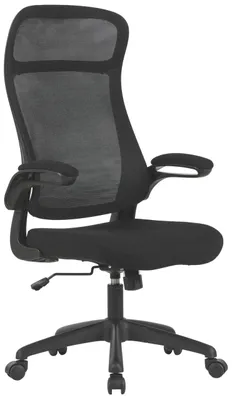 Produktbild von Drehstuhl RAUL, Stoff schwarz, mit Rollen, 62x61x114 cm (BxTxH), bis 140 kg