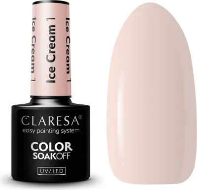 Produktbild von Claresa Soak-Off UV/LED Gel-Nagellack ""Ice Cream"", 5g - Professioneller Hybrid-Lack für langanhaltenden Glanz