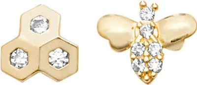 Image de Boucles d'Oreilles Femme Or 375/1000 avec Oxyde de Zirconium - 6mm*6mm; TRS27374