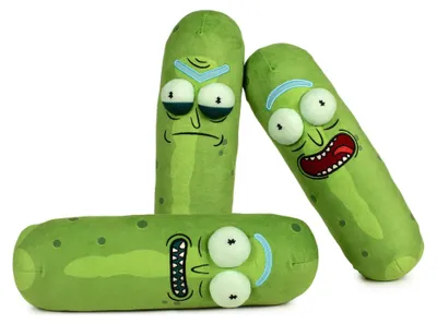 Zdjęcie produktu dla Rick i Morty, pluszowa figurka Pickle Rick, 38 cm, zestaw (24 sztuki)