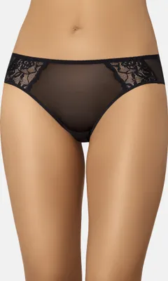Produktbild von Teyli Mesh Slip mit floraler Spitze Samanta Female 322 schwarz S
