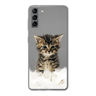 Obrázok produktu pre Kryt mobilného telefónu pre Samsung Galaxy S21 Plus Mačka - mačiatko - perie Silikónové mäkké puzdro