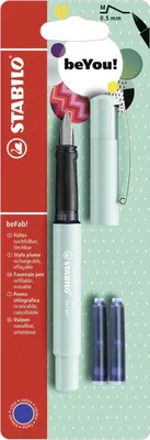 Immagine prodotto di Penna stilografica - STABILO beFab! Pastello in turchese - penna singola - comprese 3 cartucce