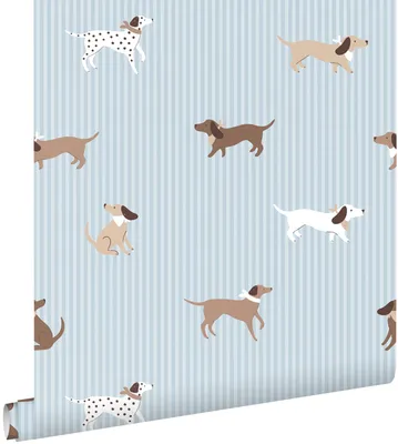 Obrázok produktu pre ESTAhome tapety psy modrá a hnedá 50 x 900 cm