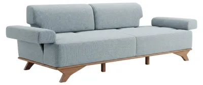 Obrázok produktu pre Luxusná sivá čalúnená sedačka, moderný dizajn, trojsedák, elegantné textilné sedačky