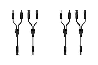 Produktbild von Y-Solarkabel Splitter – 2 Sätze (4 Stück) – MC4 Y-Adapter Kabel für Solarpanel, PV-Verteiler,von Powerness (0% MwSt)