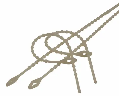 Produktbild von Knotenbinder 150 mm, wiederlösbar, 25 Stück, transparent