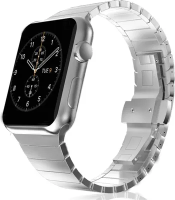 Immagine prodotto di Bracciale a maglie per Apple Watch 41/40/38 mm fascia di ricambio Serie 10/9/8/7/6 argento