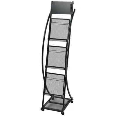 Obrázek produktu pro Stojan na časopisy 40x32x131 cm černý A4