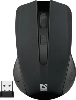 Produktbild von Defender Accura MM-935, Beidhändig, Optisch, RF Wireless, 1600 DPI, Schwarz