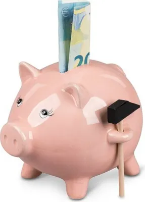 Produktbild von Geldgeschenke Sparbüchse Spardose Schwein mit Hammer 16cm  - nicht zum Öffnen
