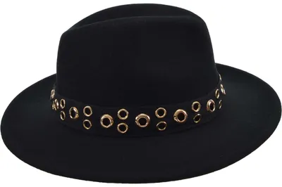 Seeberger Wollfilz Fedora in schwarz