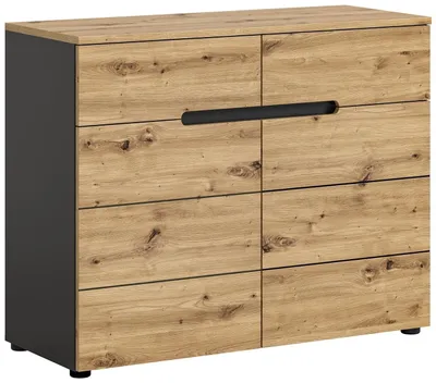 Produktbild von Kommode >Canu< in Basalt Grau / Artisan - 100x81x40cm (BxHxT)