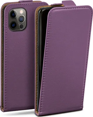 Produktbild von moex® Flip Case kompatibel mit Apple iPhone 12 / 12 Pro - Hülle mit 360 Grad Schutz, Lila