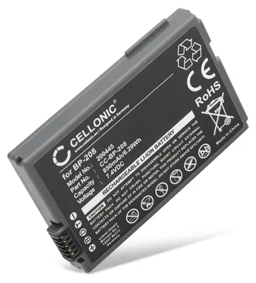 Immagine prodotto di CELLONIC 1x Batteria per Fotocamera Compatibile con Canon DC100, DC10, DC201, BP-208 – (700mAh, 7.4V)