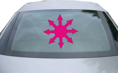 Produktbild von Indigos UG - Aufkleber Heckscheibe & Motorklappe DE2310 - pink - 600x600 mm - Chaosmagie - Auto Scheiben Fenster Heckklappe Tuning Racing JDM - Die cut