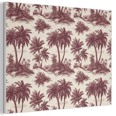 Zdjęcie produktu dla Solidchoice - Akustyczne panele ścienne 40x30 cm - Geometryczny motyw tropikalny - Dekoracja ścian redukująca hałas