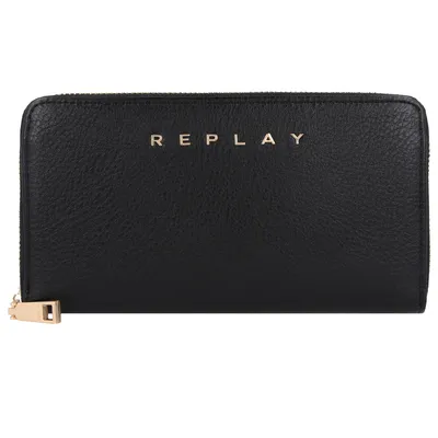Image de REPLAY porte-monnaie Zip Around Wallet Black noir