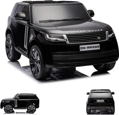 Immagine prodotto di ES-Toys auto elettrica per bambini Land Rover Range Rover, 2 posti, pneumatici EVA, trazione integrale nero