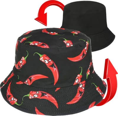 Produktbild von Versoli Bucket Hat Wendehut Sommerhut Fischermütze Sonnenmütze Sonnenschutz Uni - CHILI