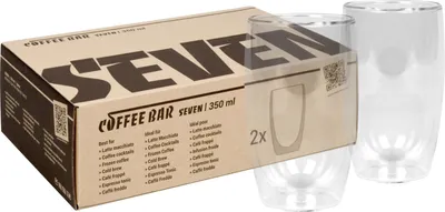 Obrázok produktu pre Könitz Latte Macchiato Sada 2 pohárov na kávu SEVEN, hrnček, sklo, číre, 350 ml, 1758000007