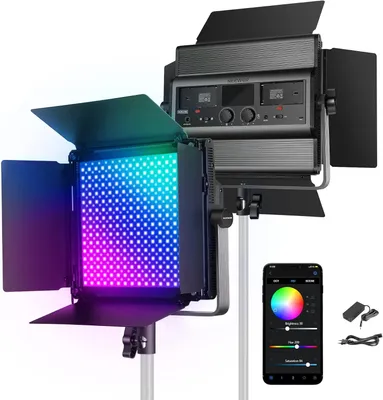 Obrázok produktu pre RGB LED videoosvetlenie – štúdiové osvetlenie – videoosvetlenie – živé vysielanie – 60 W, 22 000 lúmenov pri 0,5 metra