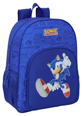 Produktbild von Safta Sonic the Hedgehog Rucksack 42 cm, trolleytauglich – Schulrucksack mit Flaschentaschen