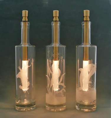 Produktbild von LED Flaschenleuchte "Bottlelight" 830 (Warmweiß) Messing Batteriebetrieb