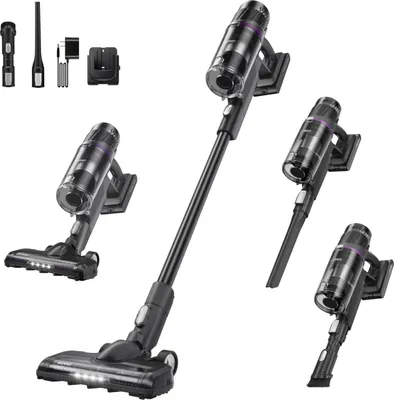 Produktbild von Eureka NEC 520, 3-in-1 Stabstaubsauger, Beutellos, Schwarz, Violett, Rechteckig, Trocken, 125 m²