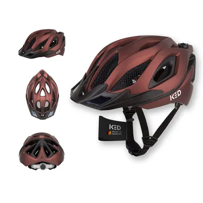 Produktbild von KED Spiri II Trend Allround Fahrradhelm Mit LED Licht Und Reflektor, Optimierter Belüftung und Insektenschutznetz I Farbe: maroon red Größe: 52-58 (M)