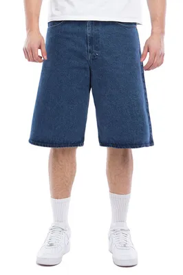 Immagine prodotto di Pantaloncini da uomo Mass Denim Shorts Jeans Slang, vestibilità baggy, blu - Taglia 34
