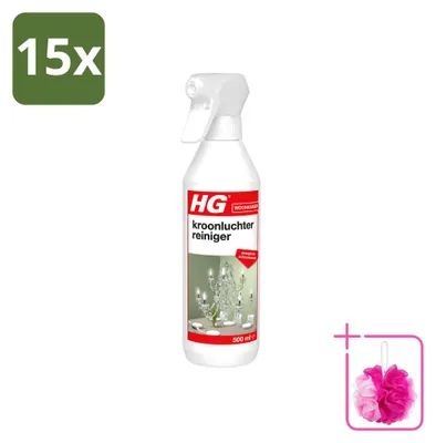 Produktbild von 15 x HG Kronleuchterreiniger - Striefreie Reinigung - 500 ml - Sparpackung - 15 Stücke