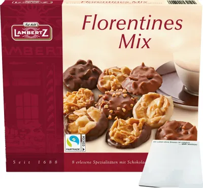 Image de Mélange de biscuits Lambertz Florentines Mix (paquet de 150g) + bloc usy