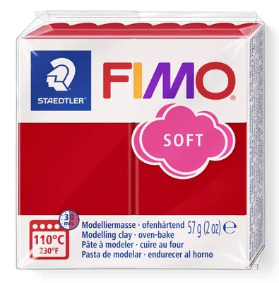 Immagine prodotto di Argilla da modellare FIMO SOFT, indurente al forno, rosso Natale, 57 g