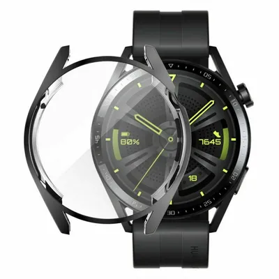 Produktbild von Strap-it TPU-Hülle – schwarze Schutzhülle passend für Huawei Watch GT 3 46 mm