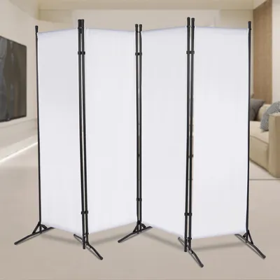 Image de Séparation de pièce pliable, haute protection visuelle, décoration de fond bureau/séparation de pièce, blanc
