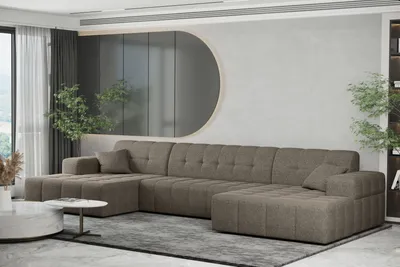Produktbild von Kaiser Möbel Ecksofa U-form Sofa U-form Wohnzimmer NIMES Stoff Verita Dunkelbeige