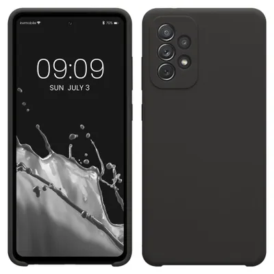 Produktbild von kwmobile Handyhülle für Samsung Galaxy A72 Hülle - Case Silikon - Kabelloses Laden - Schutzhülle Cover in Dunkelgrau