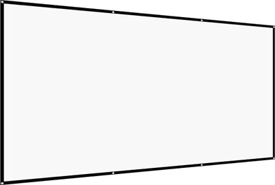 Immagine prodotto di Schermo per proiettore, 3048 mm 16:9 4K 1080 HD, schermo di proiezione montato a parete con 8 ganci e nastri biadesivi, tela portatile per cinema domestico per l'ufficio di casa.