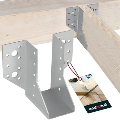 Productafbeelding van Houten Connector voor Balken 50 x 105 mm - Verzinkt Stalen Balkverbinders voor Zware Belastingen